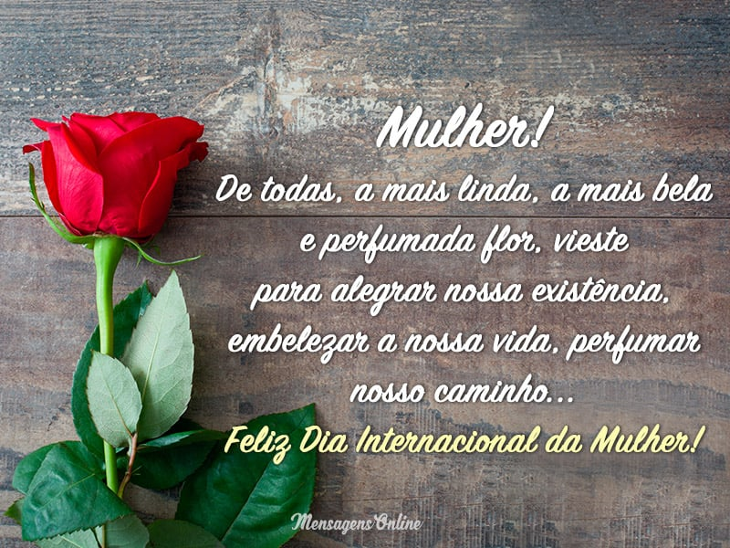 Feliz dia Internacional da Mulher